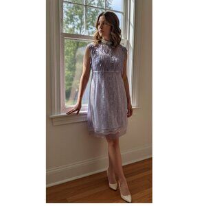 Marc Jacobs teardrop sequin lace dress, purple, Womens Size 0